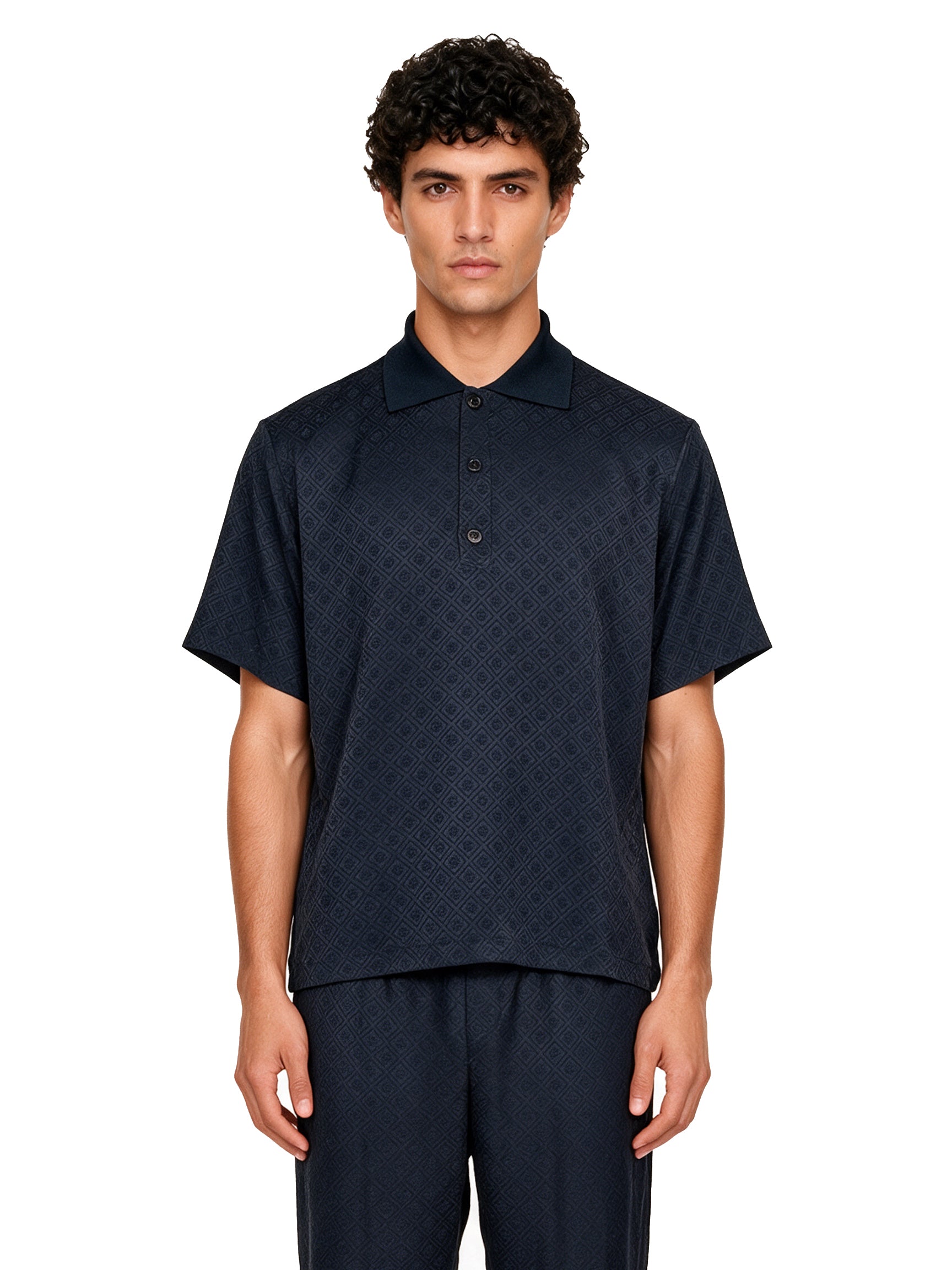 Polo manica corta in blu 