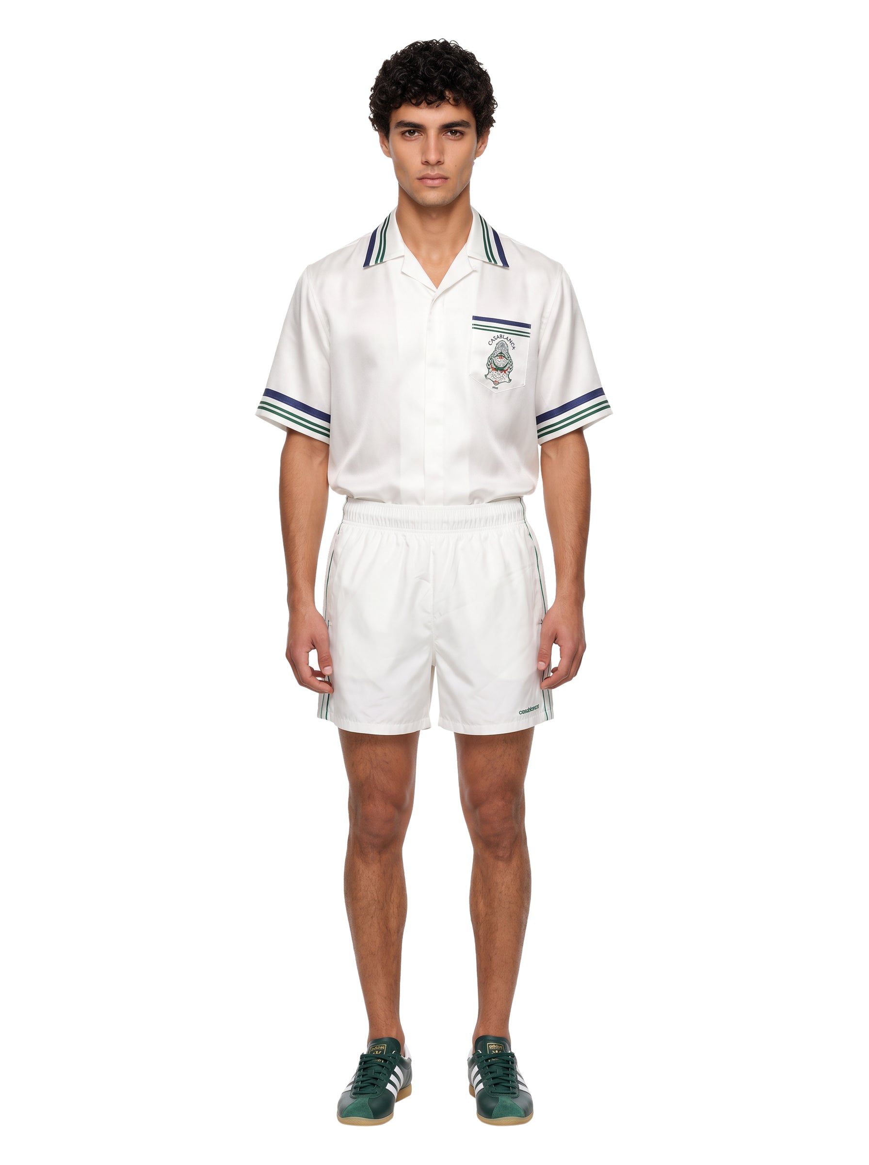 Shorts stampati in bianco 
