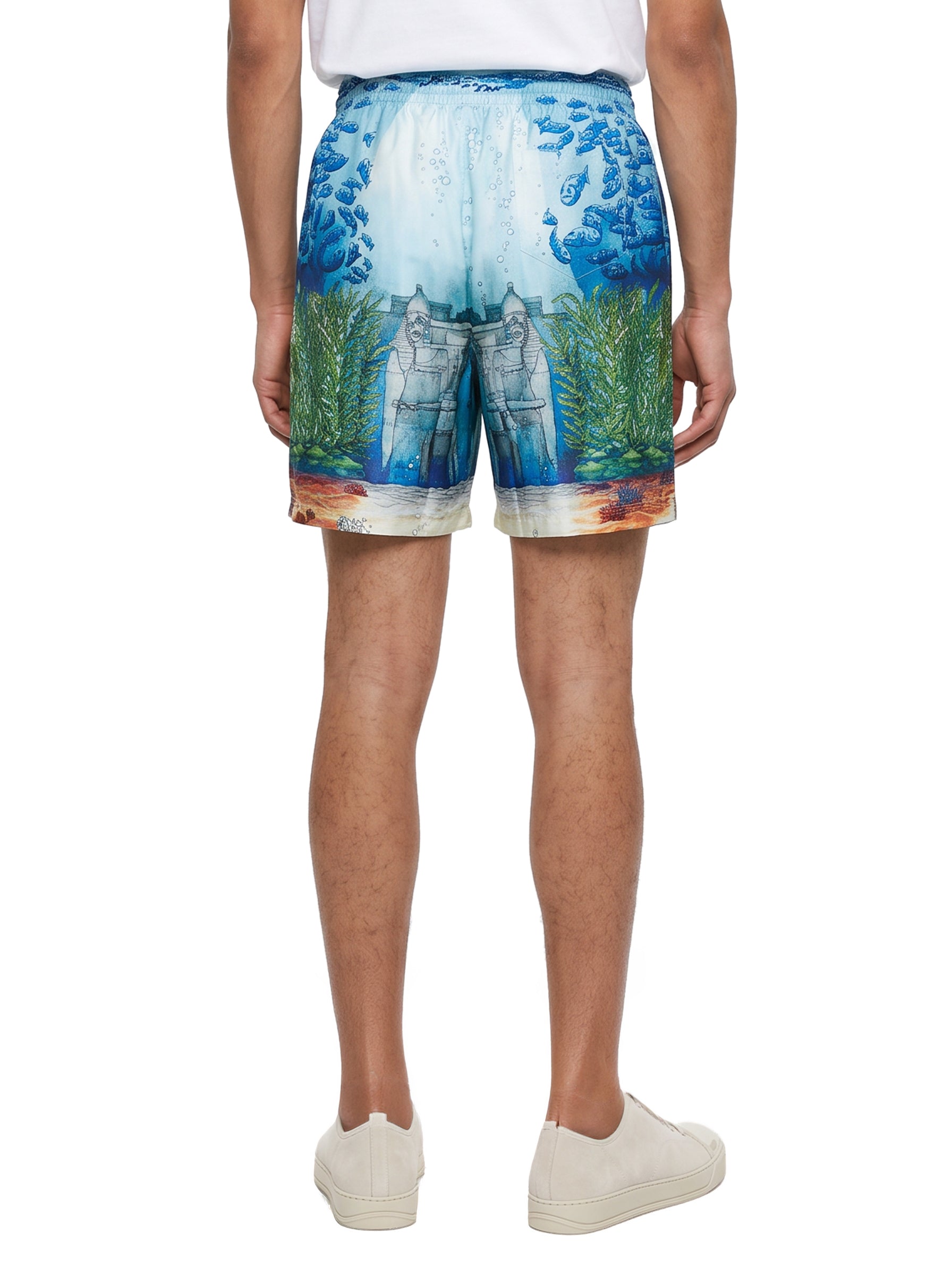 Shorts stampa Trompe l'Oeil multicolor 