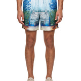 Shorts stampa Trompe l'Oeil multicolor 