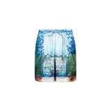 Shorts stampa Trompe l'Oeil multicolor 