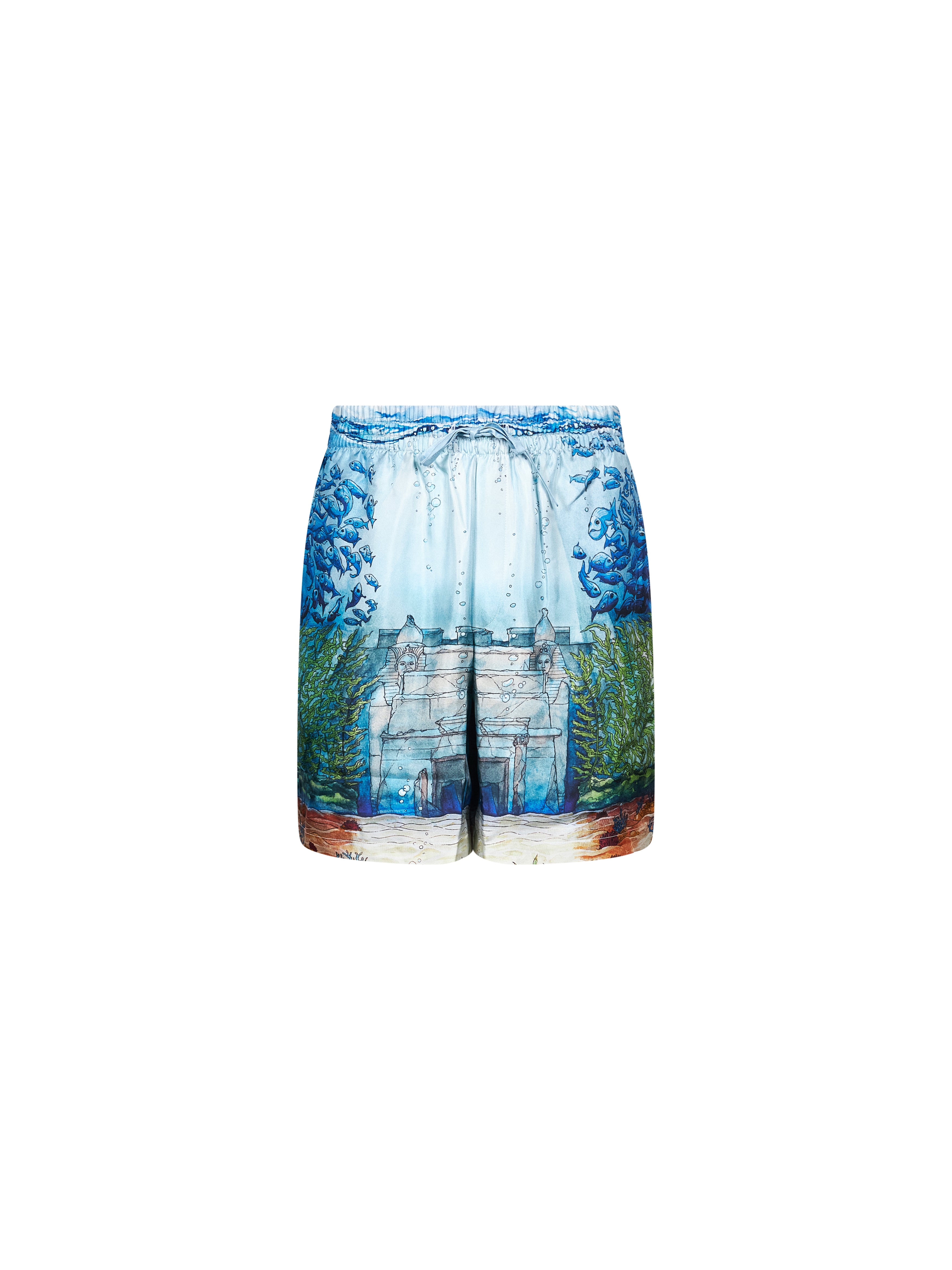 Shorts stampa Trompe l'Oeil multicolor 