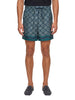 Shorts stampa monogram in verde