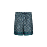 Shorts stampa monogram in verde 