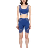 Top sportivo in blu 