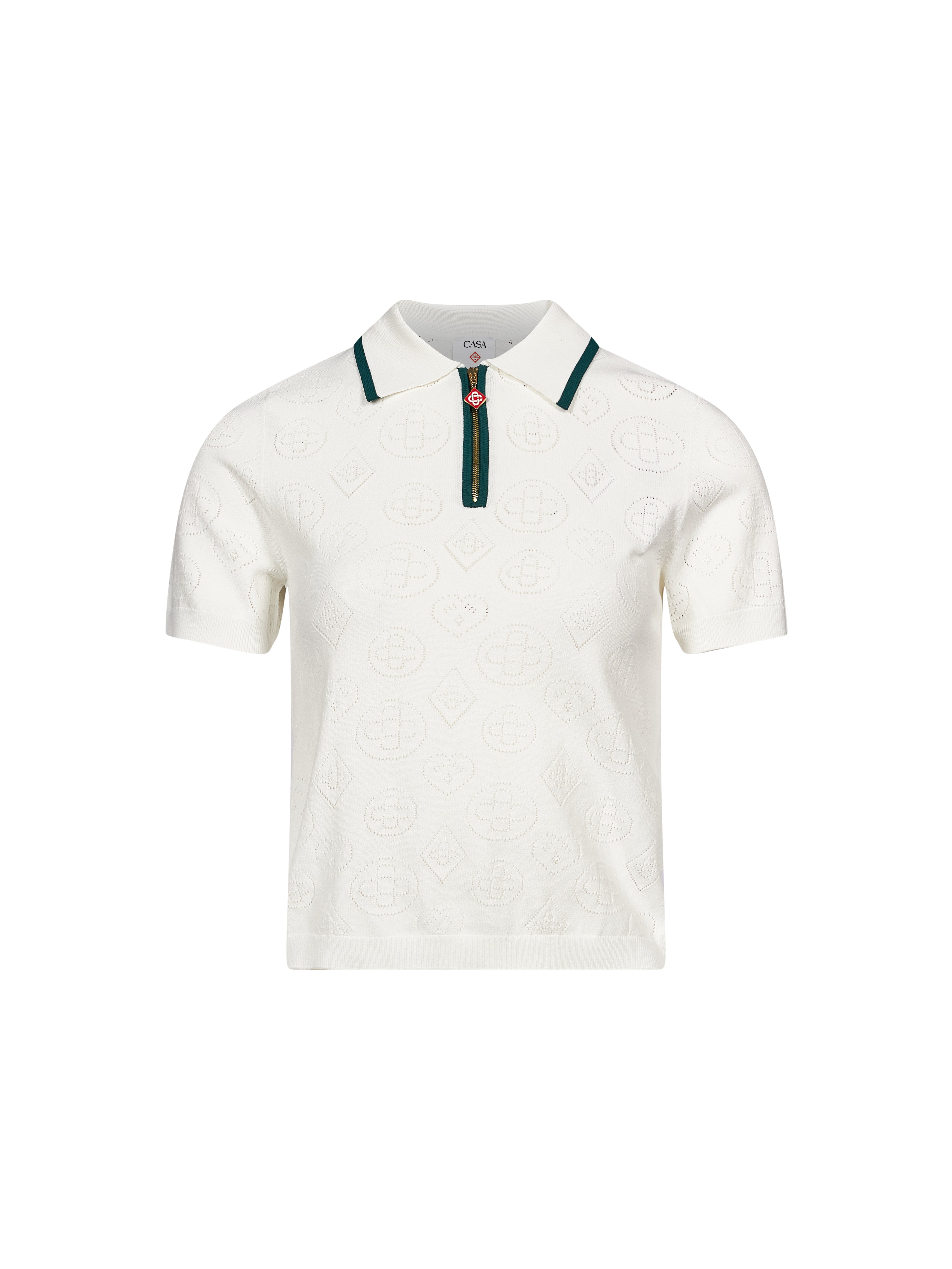 Polo a maniche corte in bianco 