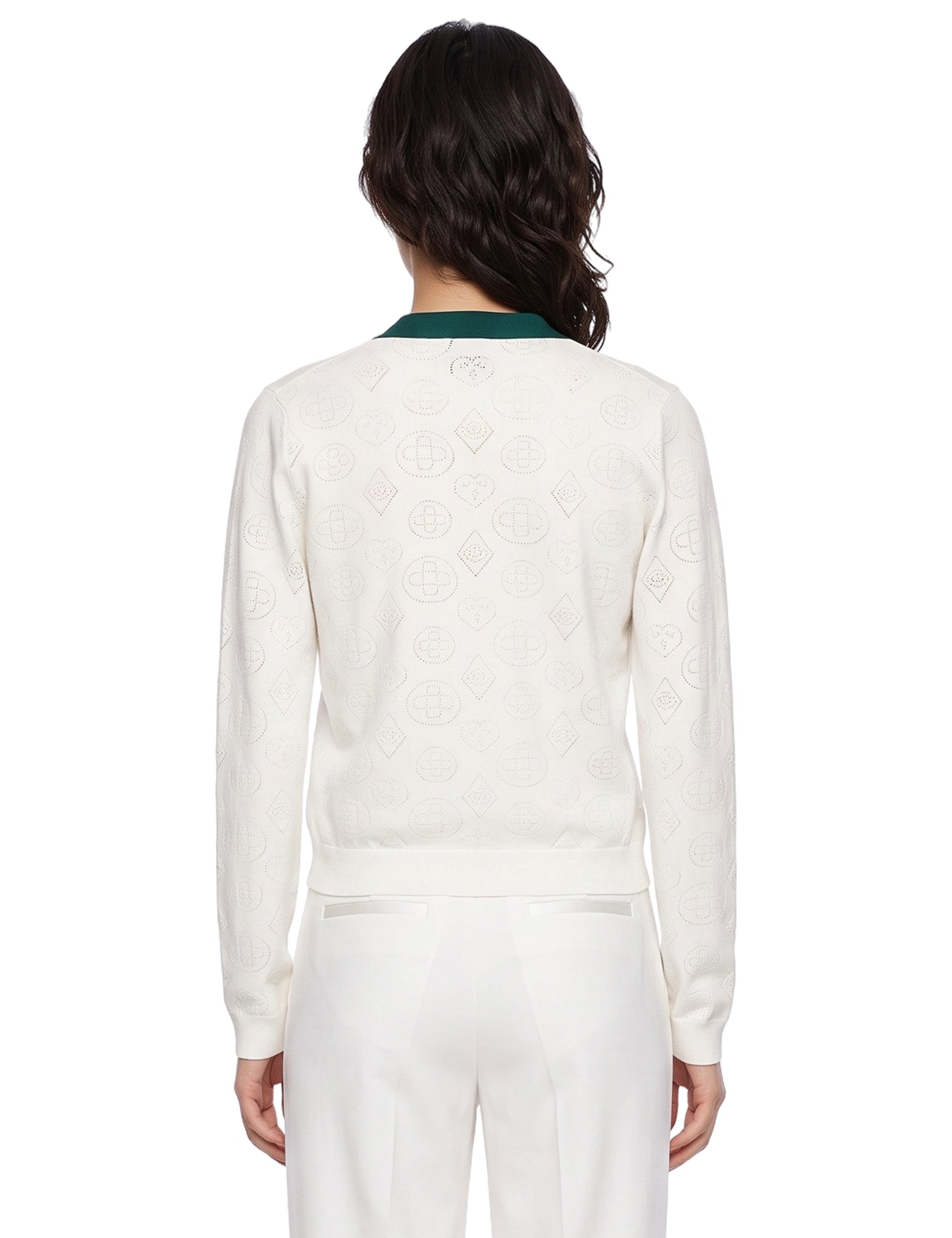 Cardigan in maglia in bianco 