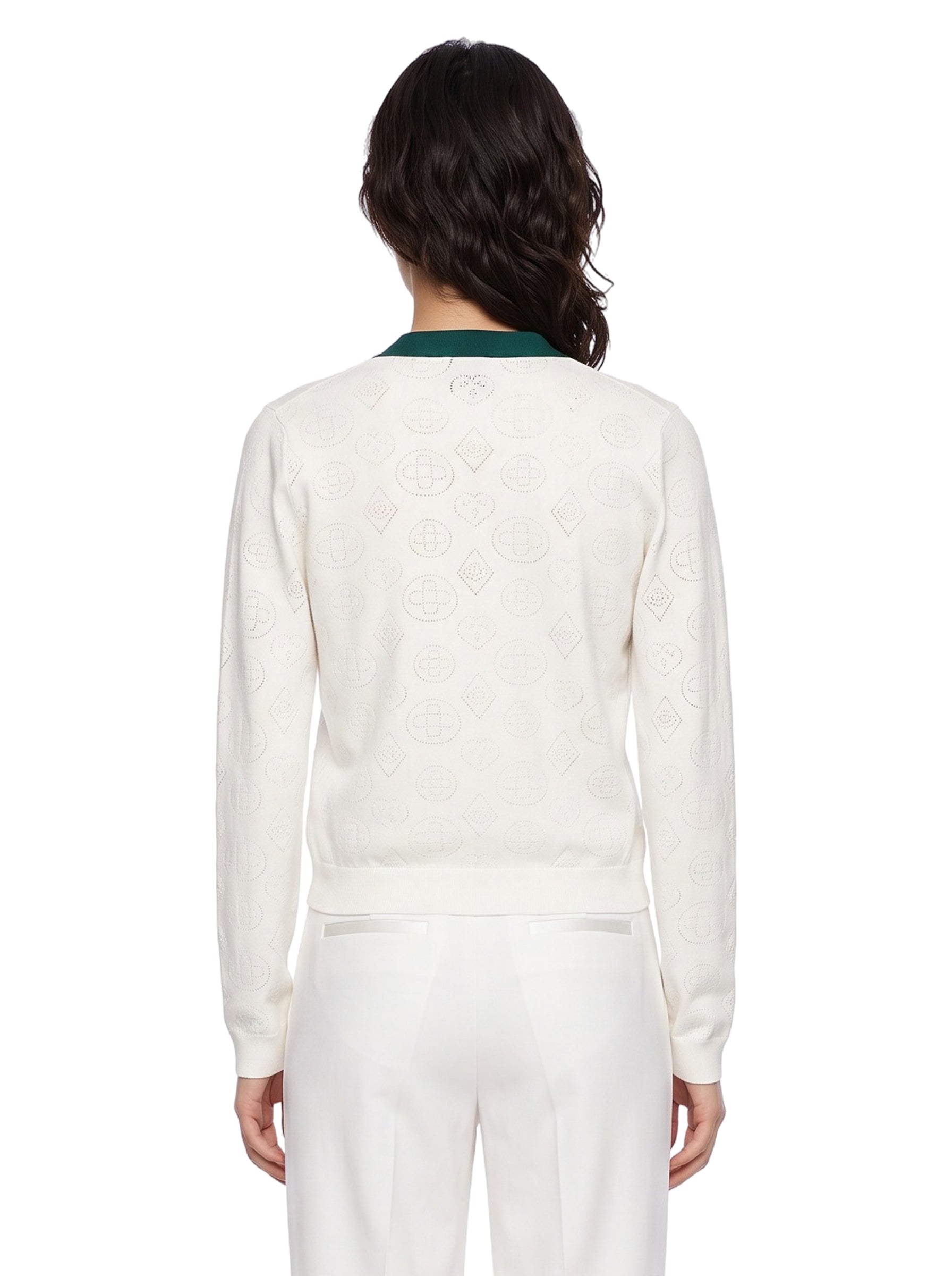 Cardigan in maglia in bianco 