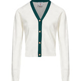 Cardigan in maglia in bianco 