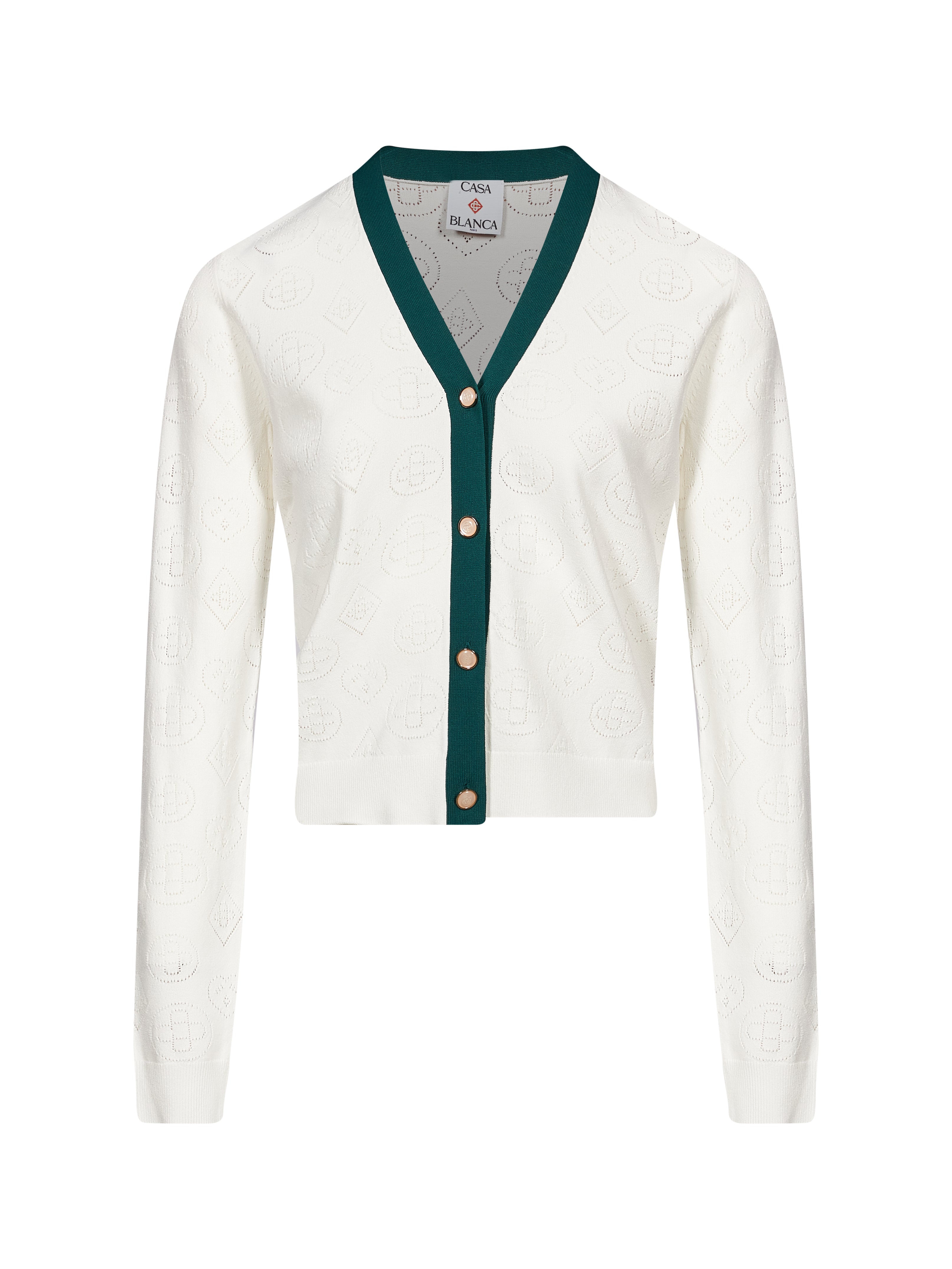 Cardigan in maglia in bianco 