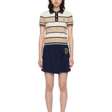 Polo a maniche corte a righe multicolor 