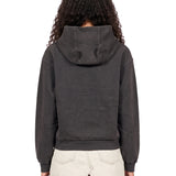 Felpa con cappuccio Washed Horn in grigio 