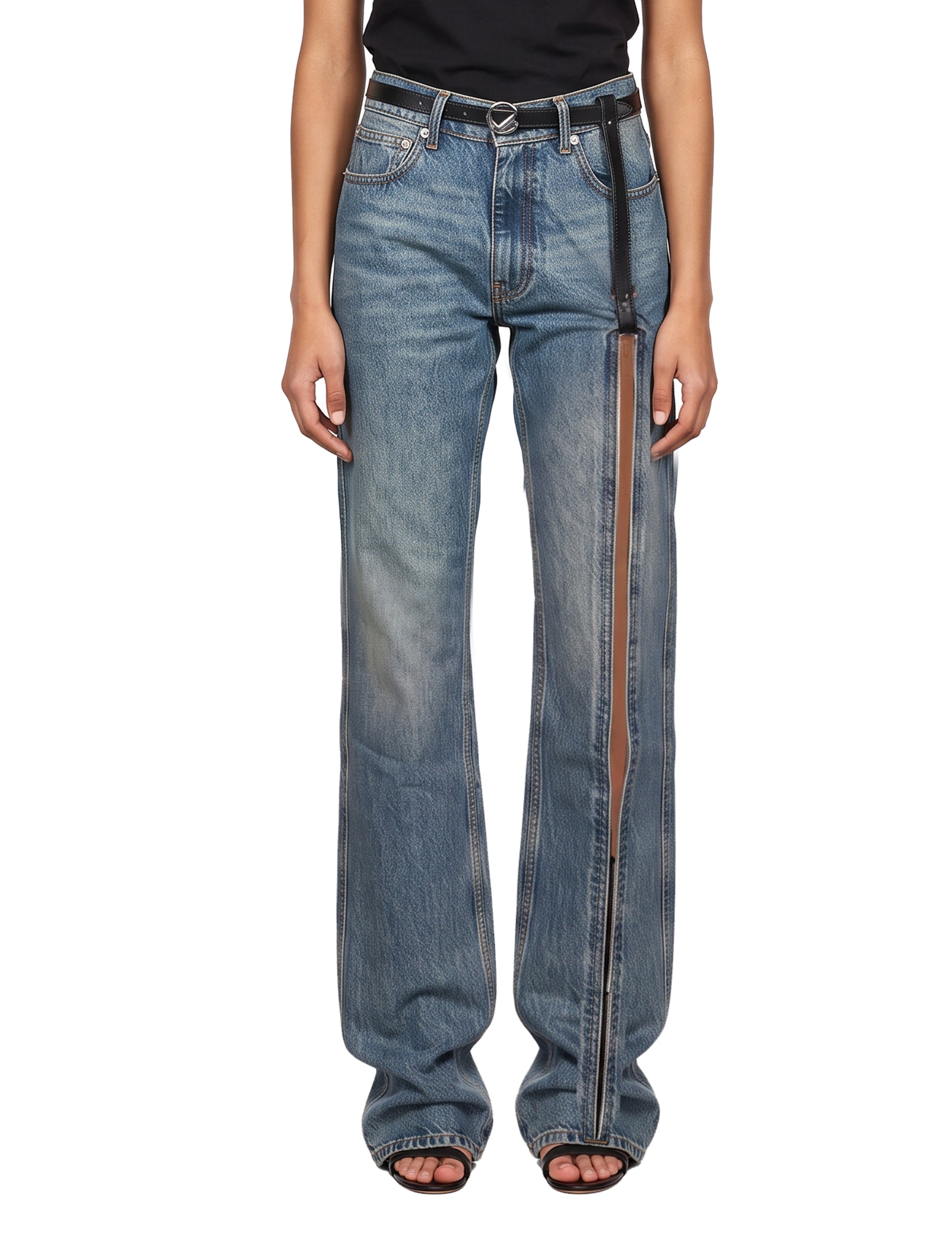 Jeans Suspended in blu 