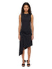 Relaxed Flower maxi dress in black