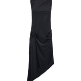 Abito lungo Relaxed Flower in nero 