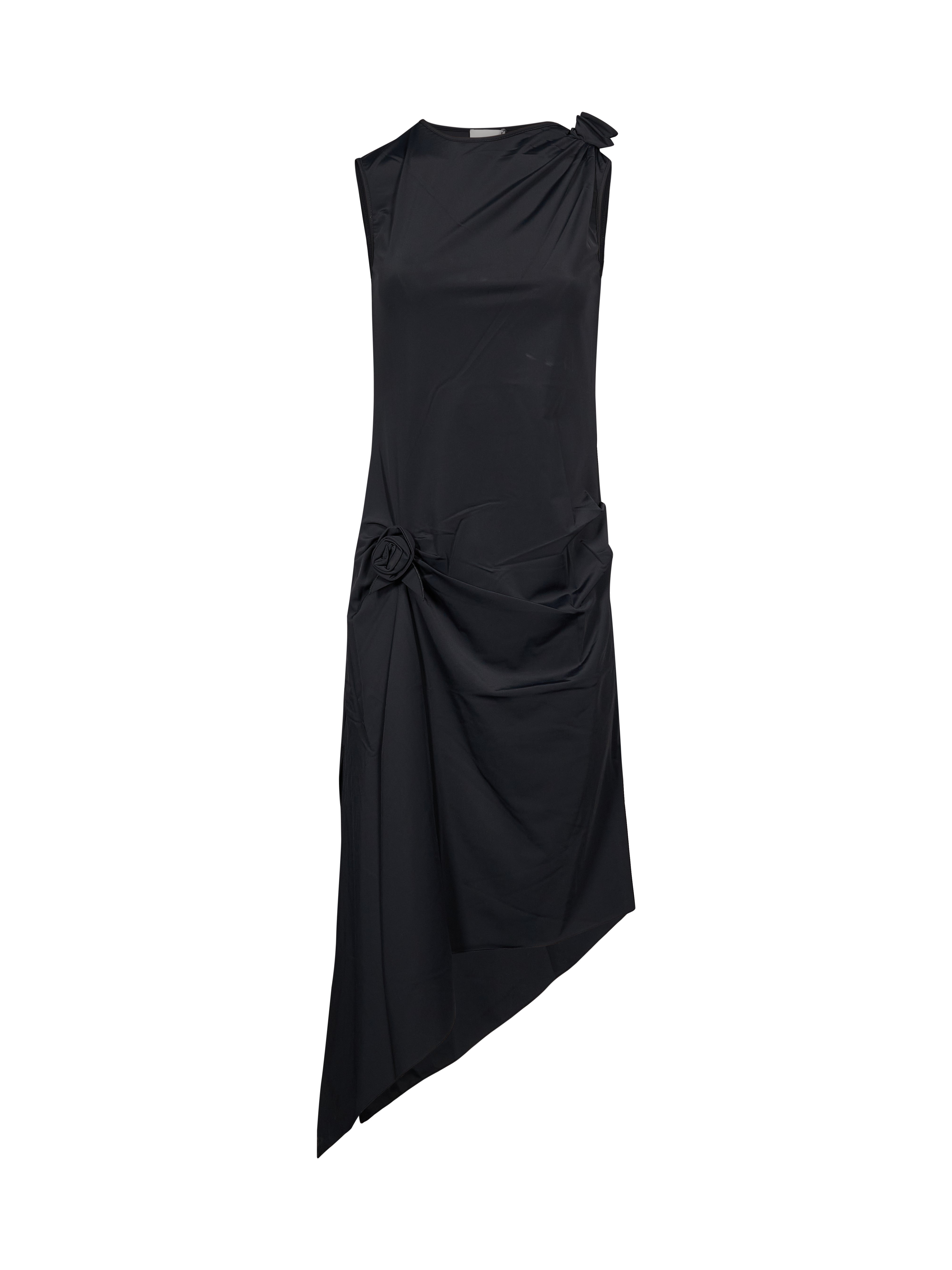 Abito lungo Relaxed Flower in nero 