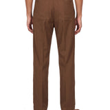 Pantaloni sartoriali con cintura John Memphis in marrone 