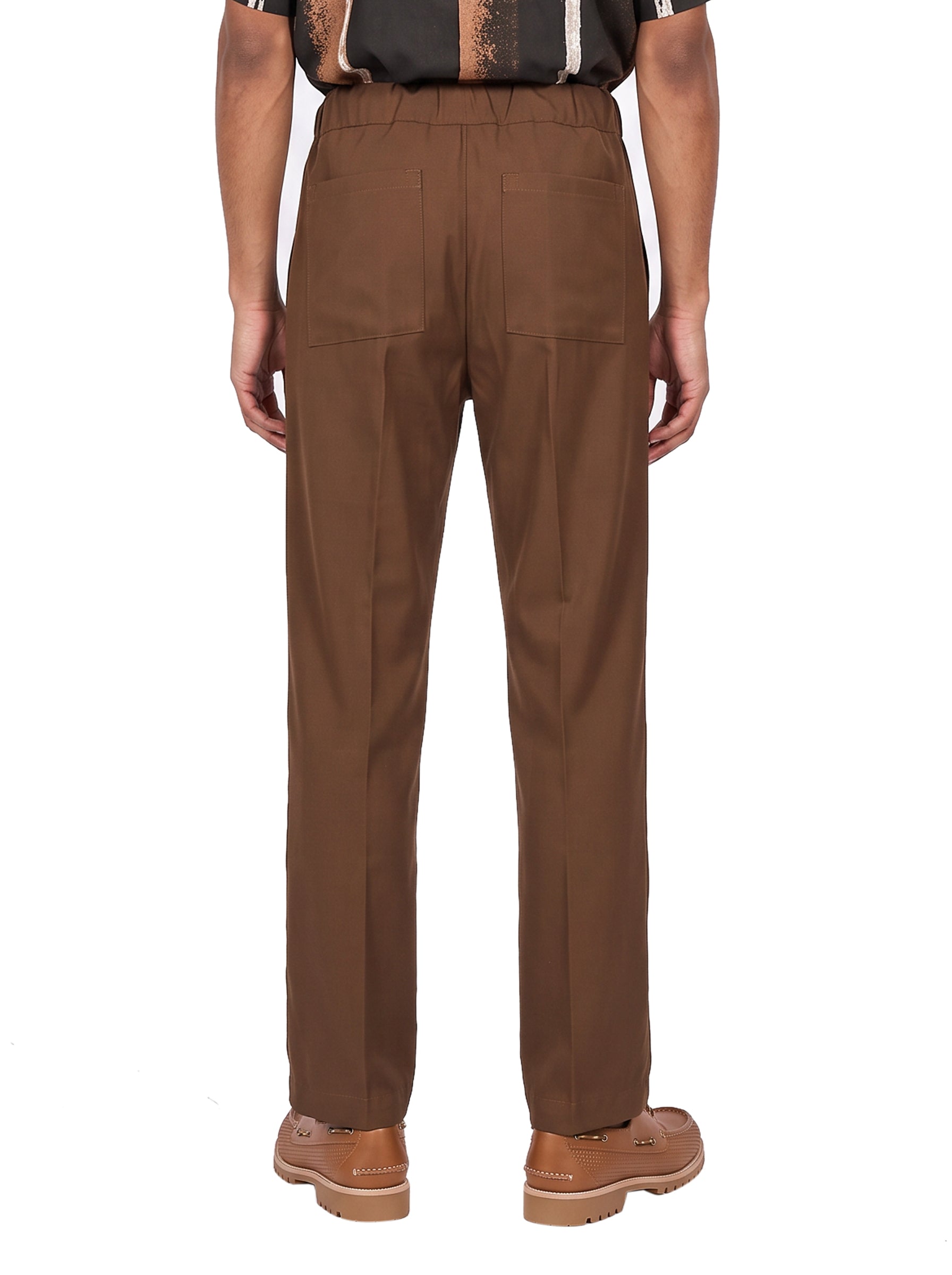 Pantaloni sartoriali con cintura John Memphis in marrone 