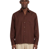 Camicia a maniche lunghe Eric Dallas in marrone 