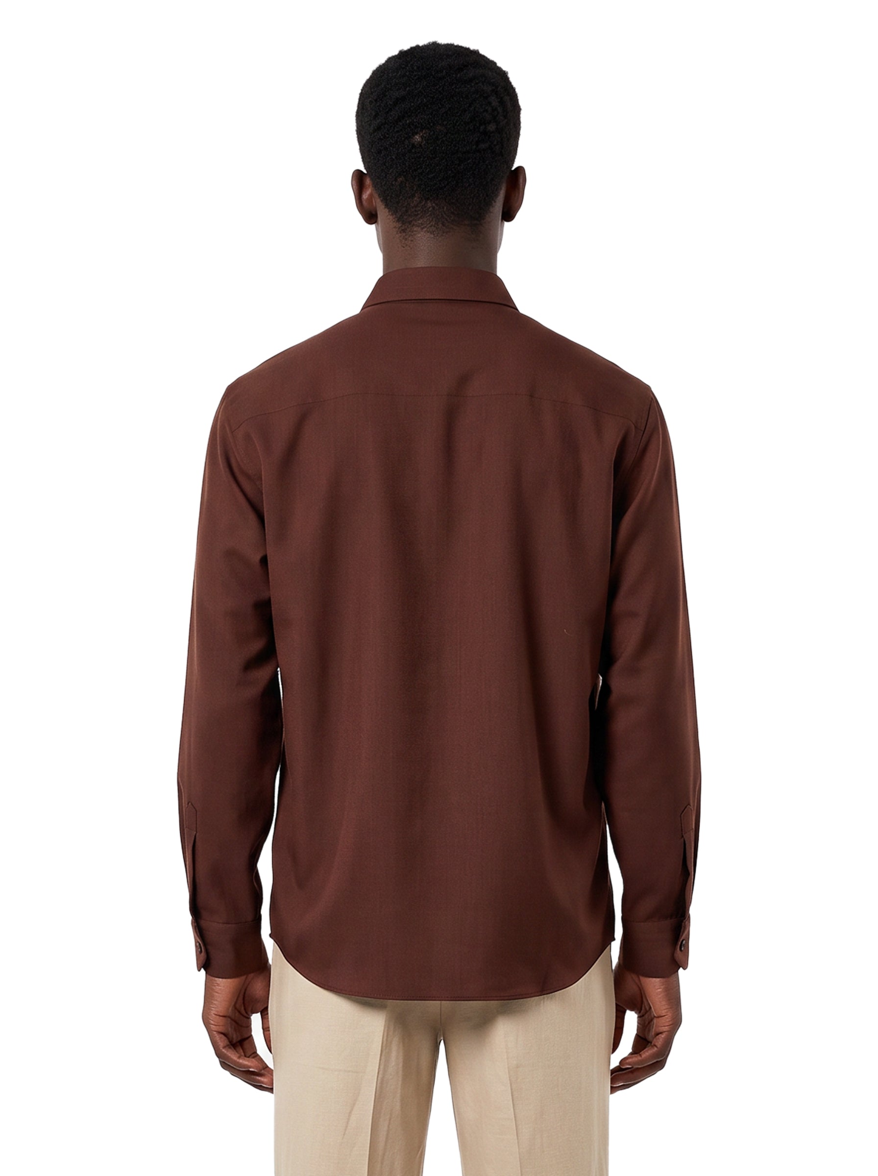 Camicia a maniche lunghe Eric Dallas in marrone 