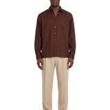 Camicia a maniche lunghe Eric Dallas in marrone 