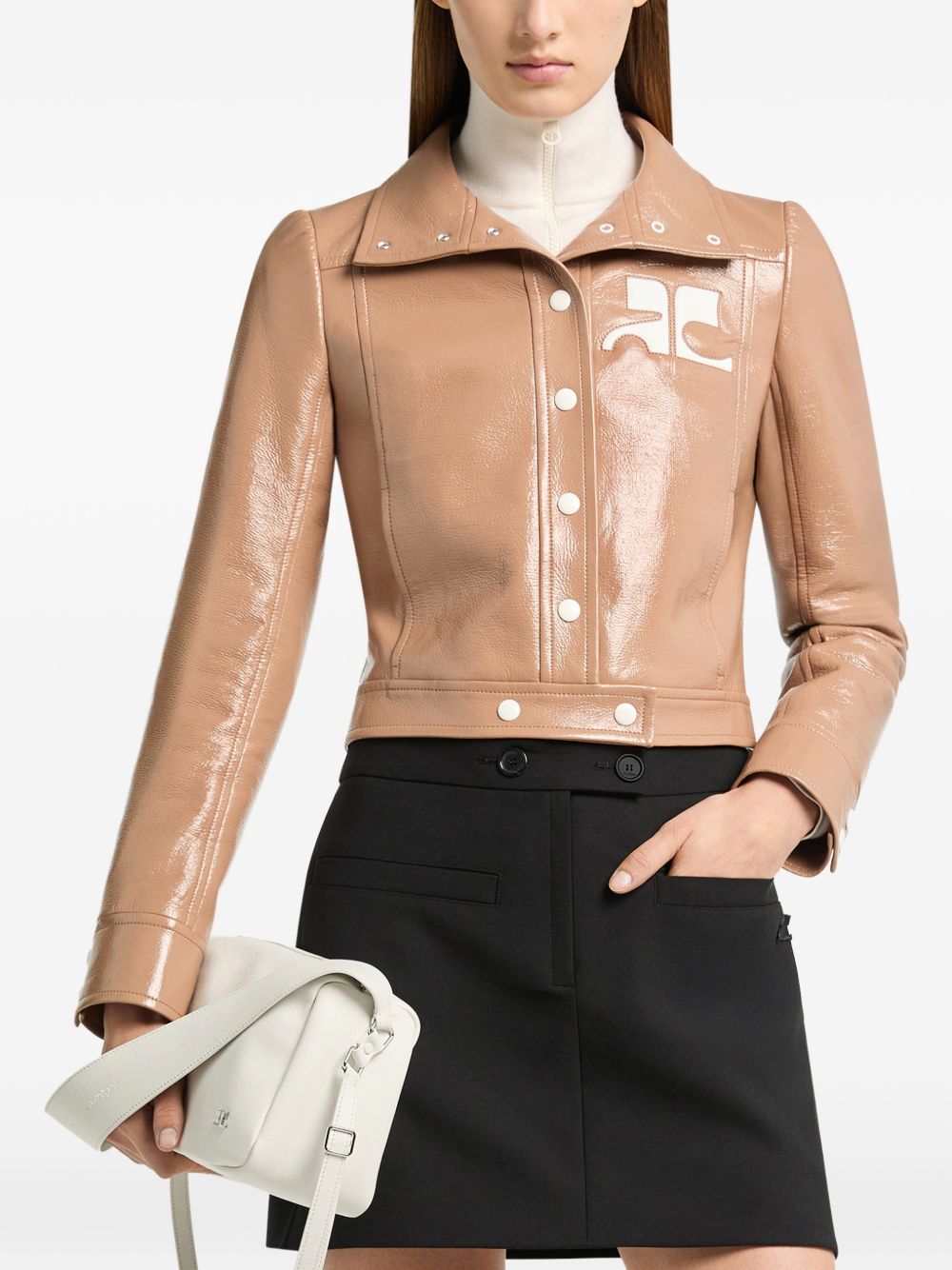 Giacca in vinile reedition color bronzo Courrèges - donna 