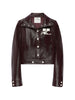 Courrèges Burgundy Vinyl Logo Jacket - women'