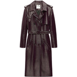 Trench a doppio petto in vinile in bordeaux Courrèges - donna 