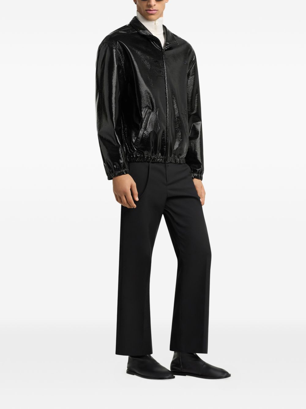Giacca oversize in vinile in nero Courrèges - donna 