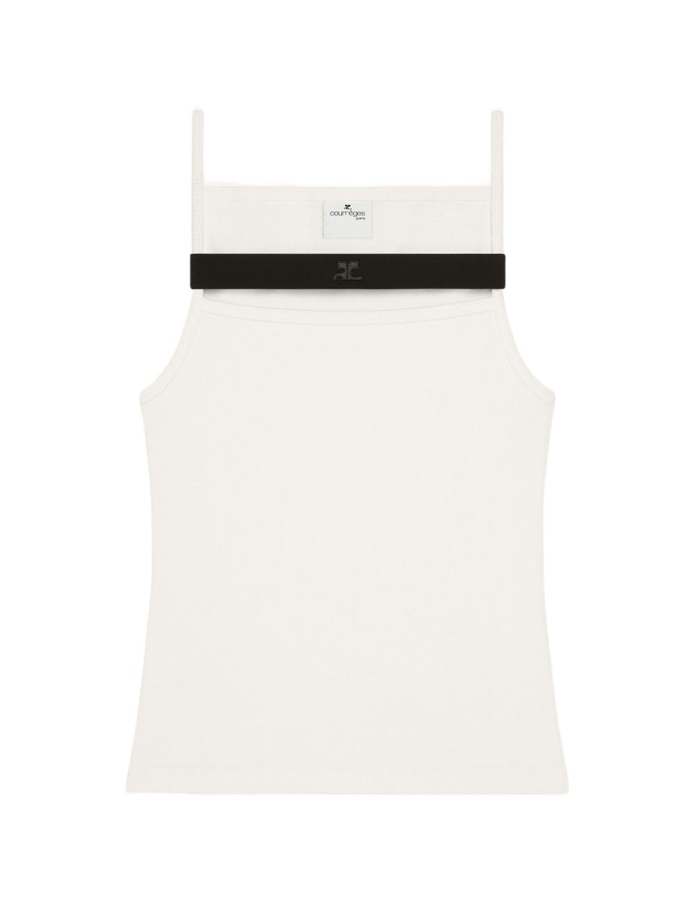 Top con dettaglio logo in bianco 