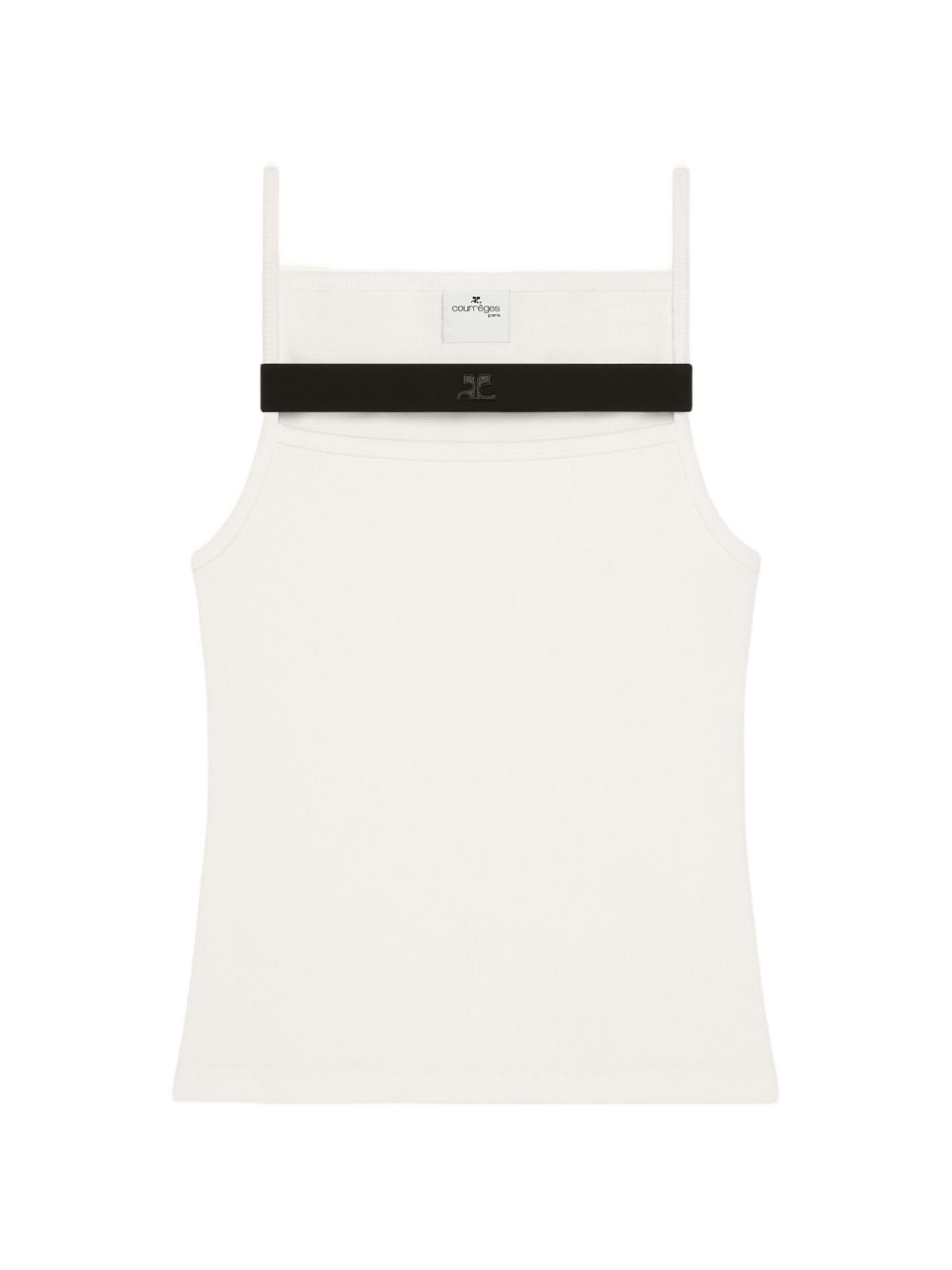 Top con dettaglio logo in bianco 