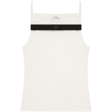 Top con dettaglio logo in bianco 