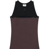 Canotta con design a contrasto in nero e rosso Courrèges - donna 