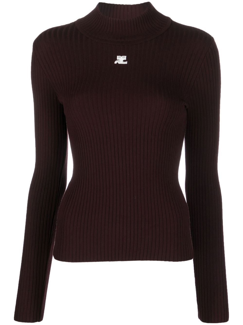 Maglione collo alto Reedition in borgogna 