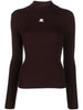 Maglione collo alto Reedition in borgogna