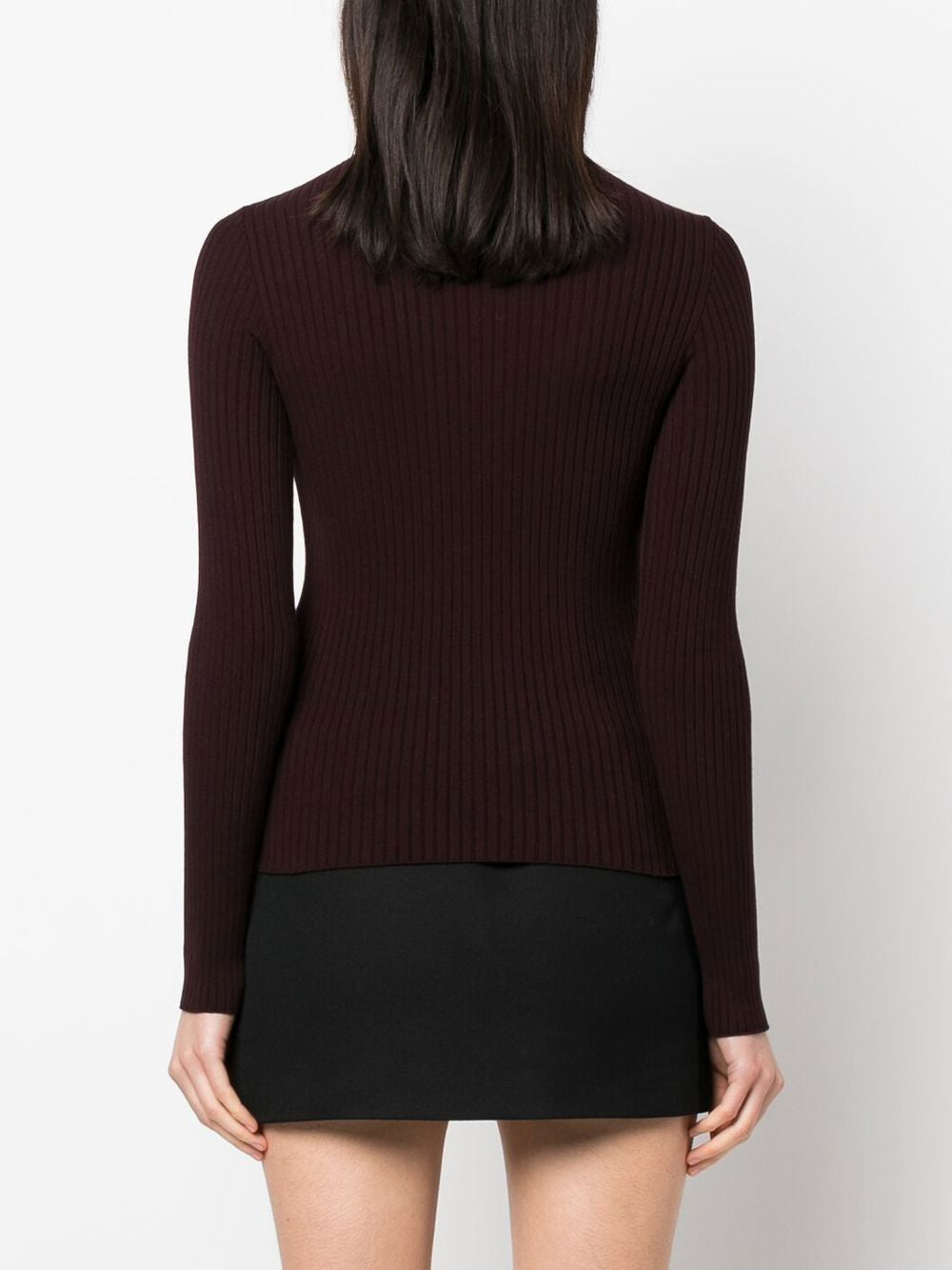 Maglione collo alto Reedition in borgogna 