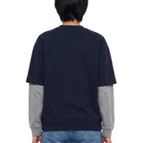 T-shirt Troy in blu e grigio 