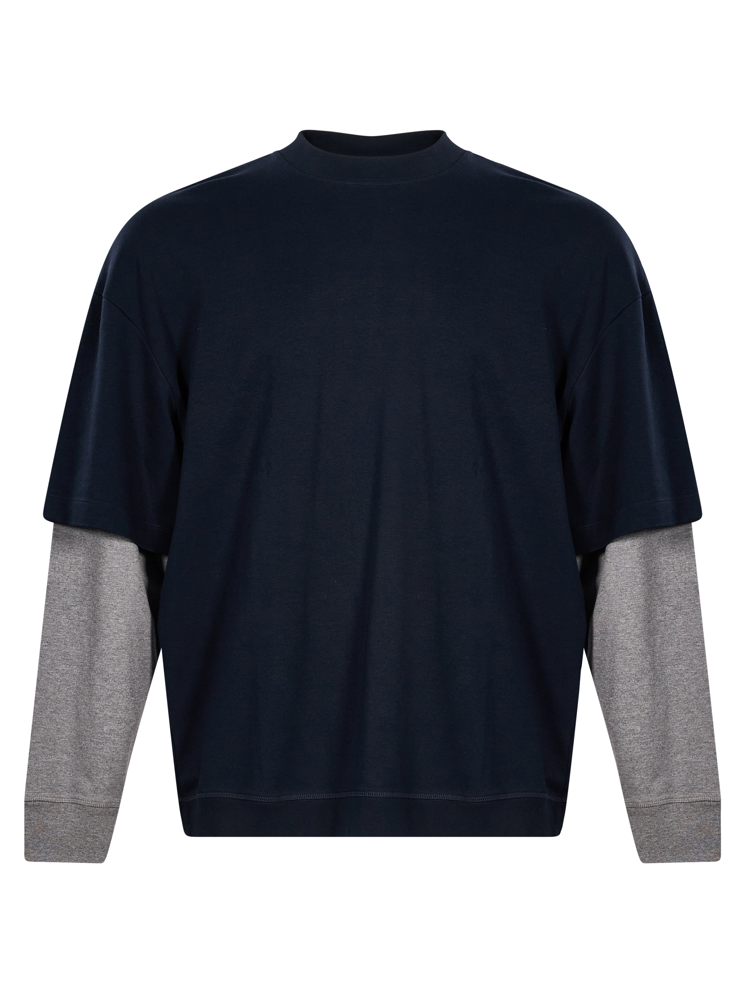 T-shirt Troy in blu e grigio 
