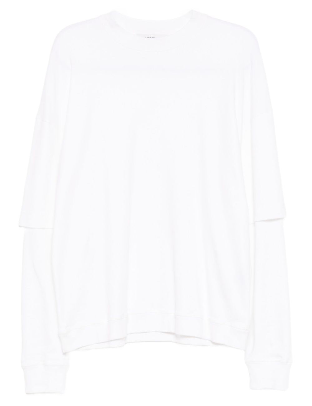 T-shirt a maniche lunghe in bianco 