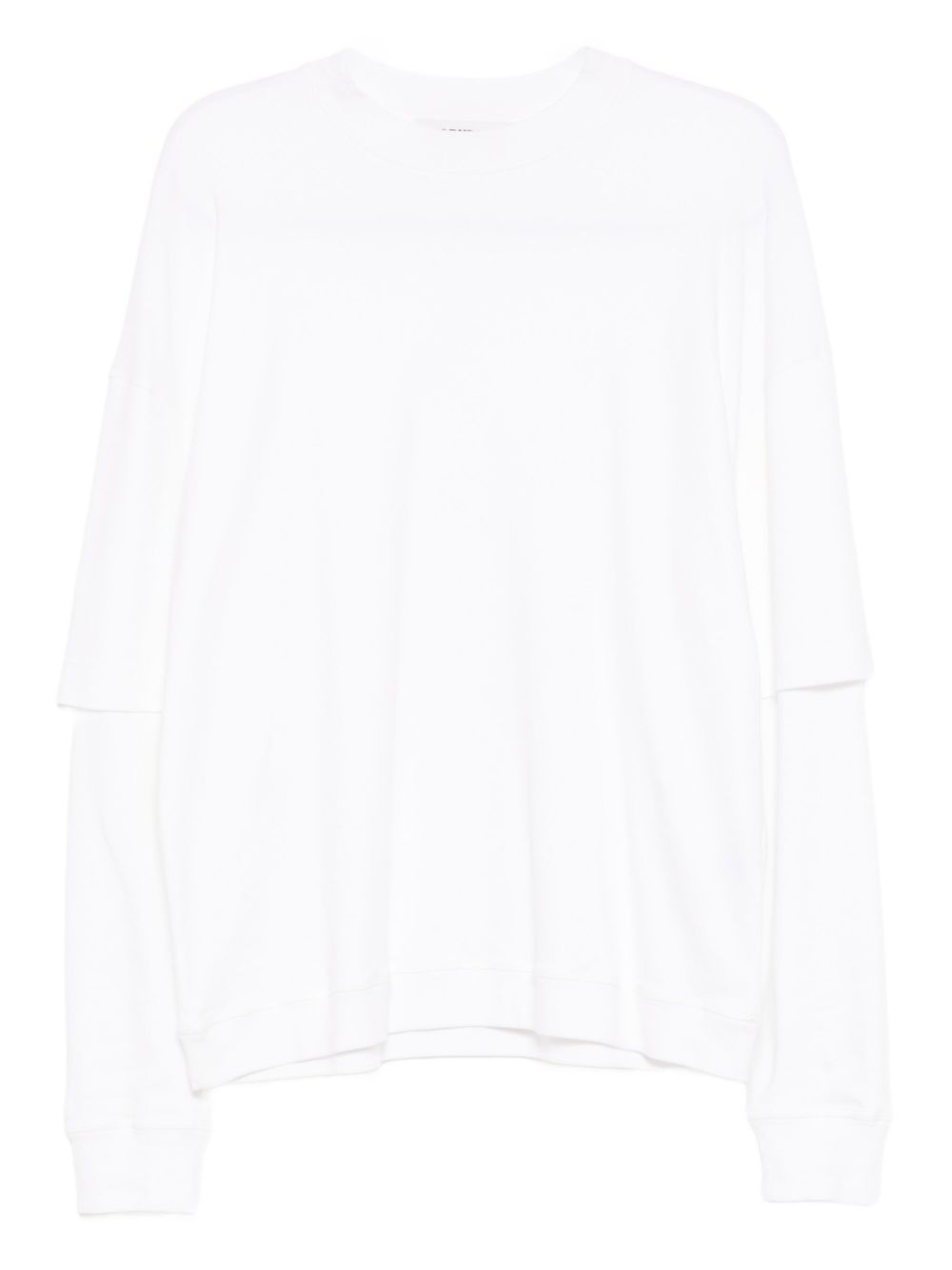 T-shirt a maniche lunghe in bianco 