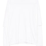 T-shirt a maniche lunghe in bianco 