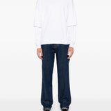 T-shirt a maniche lunghe in bianco 