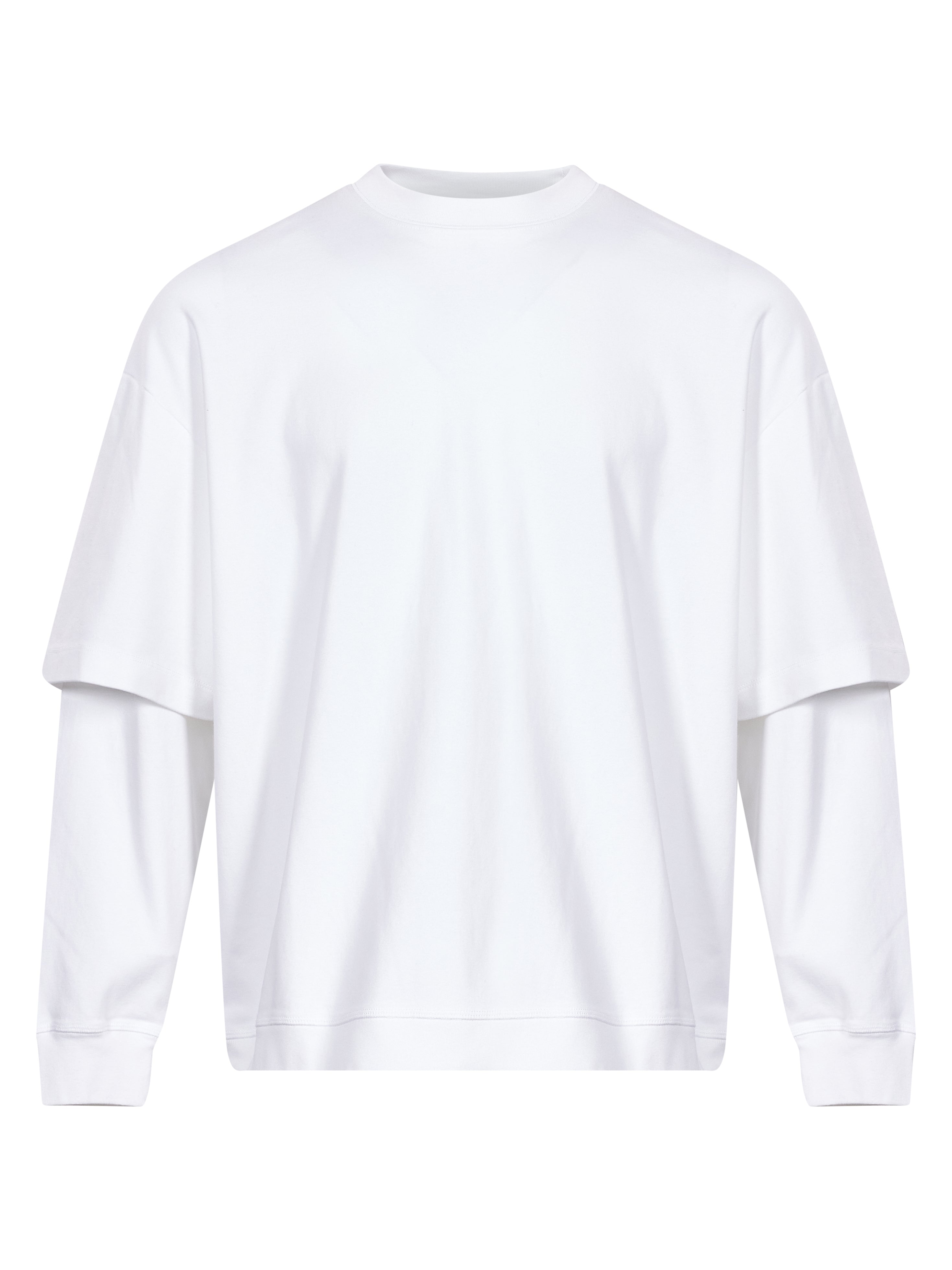 T-shirt a maniche lunghe in bianco 