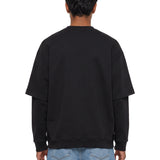 T-shirt a maniche lunghe in nero 