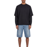 T-shirt a maniche lunghe in nero 