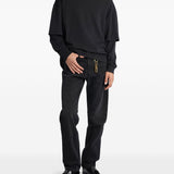 T-shirt a maniche lunghe in nero 
