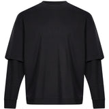 T-shirt a maniche lunghe in nero 