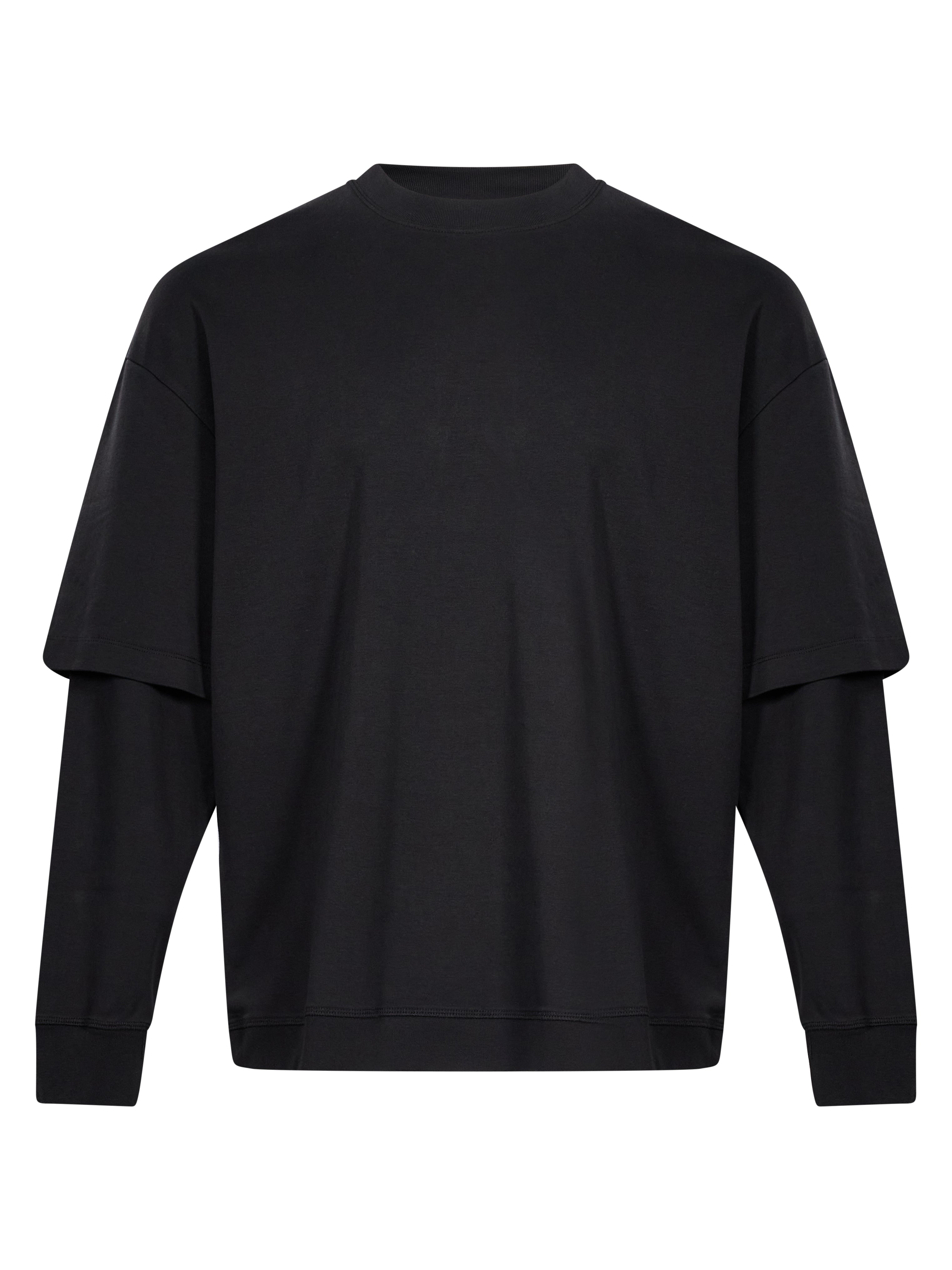 T-shirt a maniche lunghe in nero 