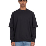 T-shirt a maniche lunghe in nero 