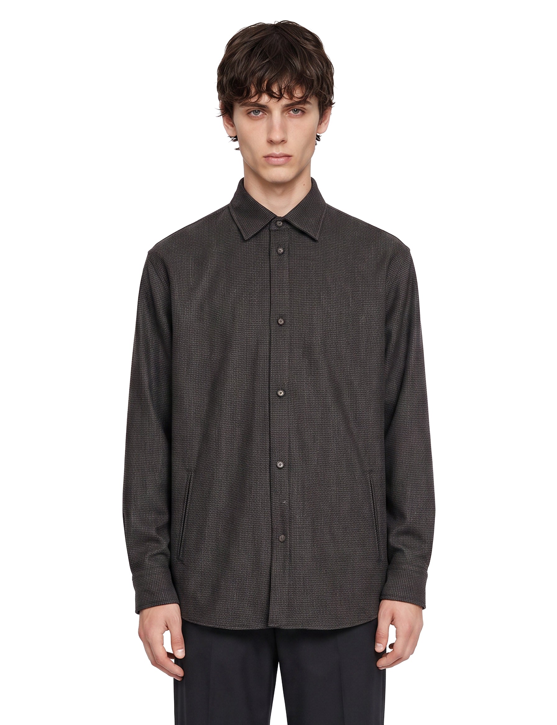 Camicia a quadri Keanu in grigio 